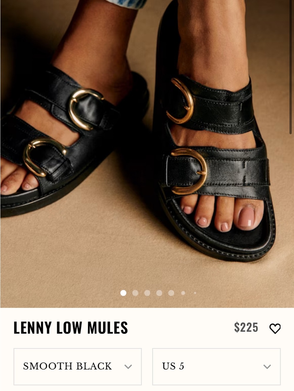 Lenny Low Mules - Smooth Black